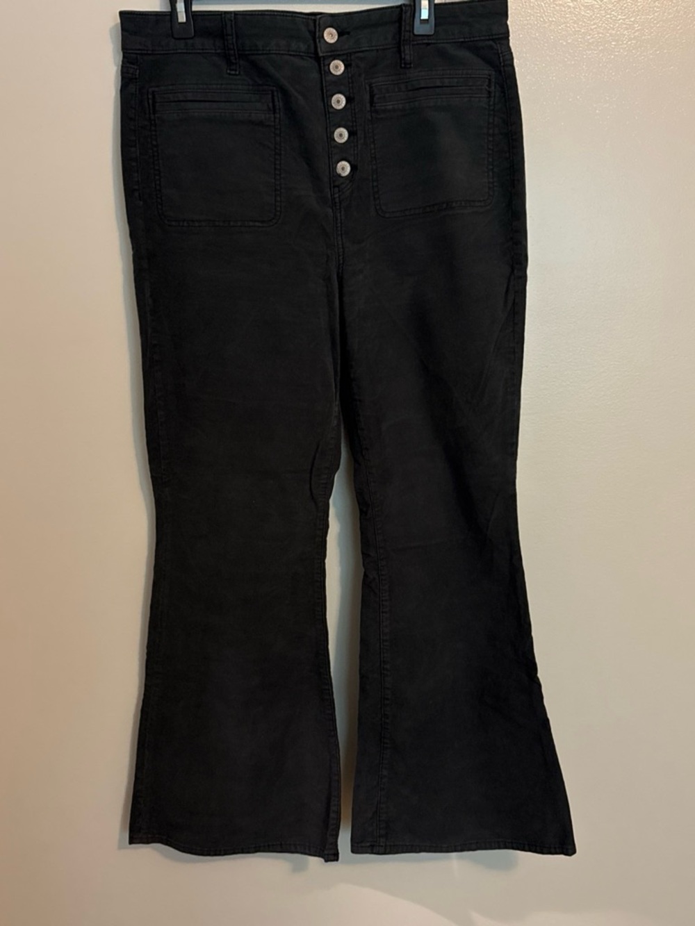 American Eagle Outfitters Dark grey flare bottom Cut Jeans with Button Fly - Picture 2 of 5